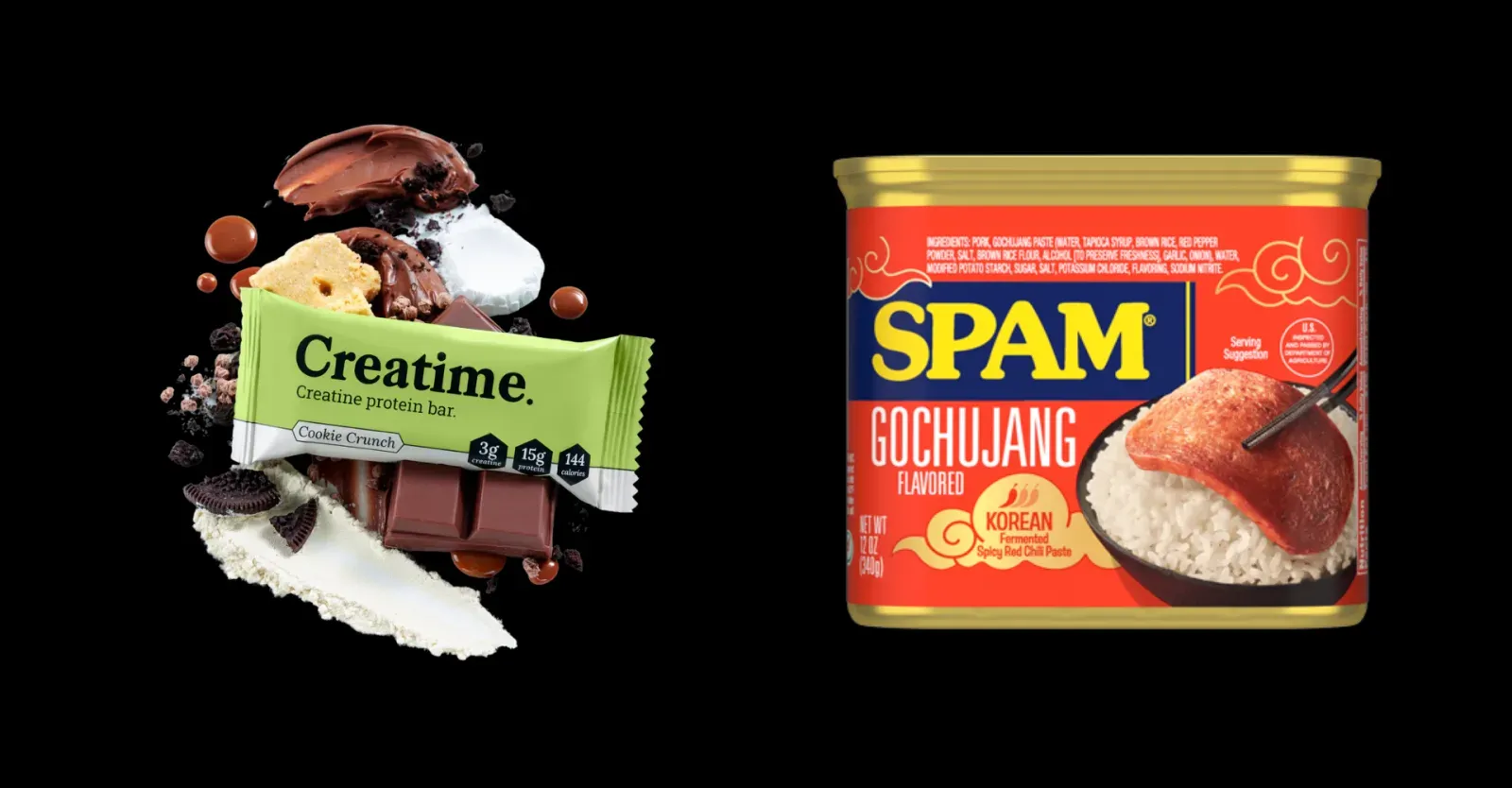 Creatime protein bar and gochujang Spam product launches